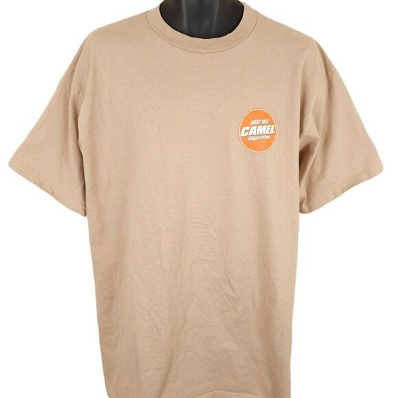 Vintage Camel Cigarettes T Shirt Mens Size XL Beige 90s Promo Made In USA - Picture 2 of 7